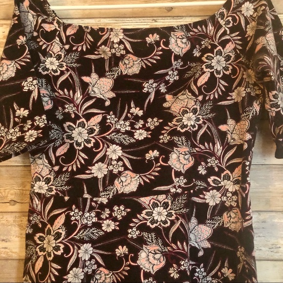 Charlotte Russe Floral Off the Shoulder Dress L - Picture 2 of 3